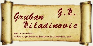 Gruban Miladinović vizit kartica